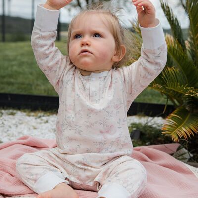 Bulgarian pink organic cotton night and day jumpsuit