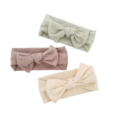 Organic cotton bow headband