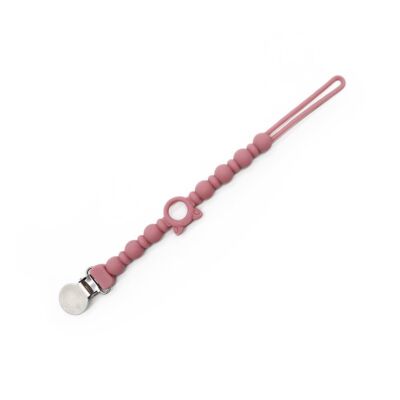 Clip per ciuccio in silicone - Rosa