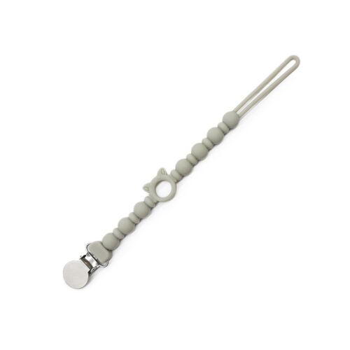 Attache tétine en silicone - Gris clair