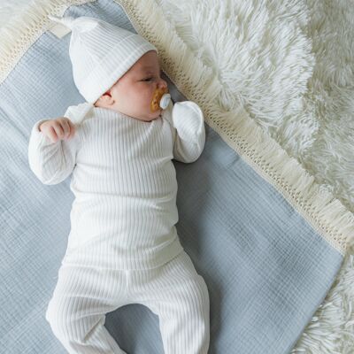 Pack recién nacido unisex algodón orgánico blanco