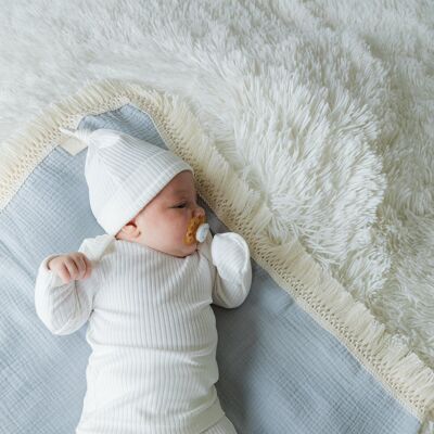 Confezione neonato bianca unisex in cotone biologico