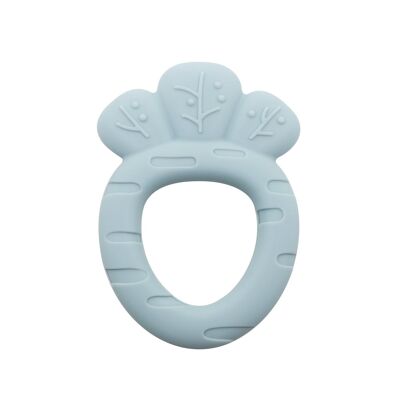 "CARROT" silicone teething ring for babies - Blue