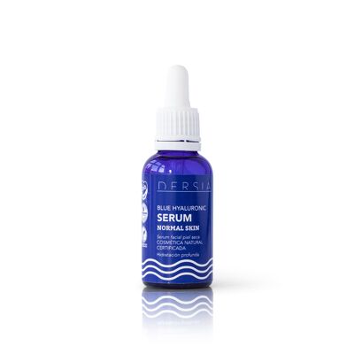 Blue hyaluronic facial serum