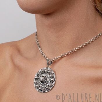 Pendentif en Argent avec Bouton d'Oie 39mm 4