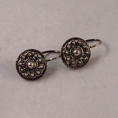 Boucles d'Oreilles Bouton d'Oie Argent 10mm