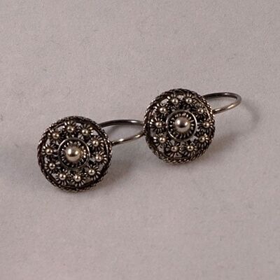 Silver Goese Button Earwires 10mm