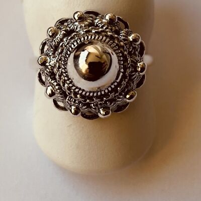 Silver Ring with Zeeland Button 27mm