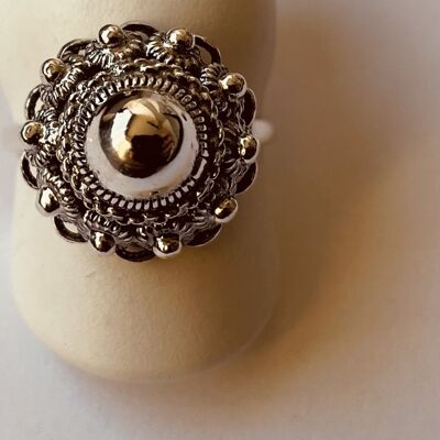 Silver Ring with Zeeland Button 12mm