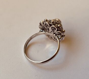 Bague en Argent avec Bouton Zeeland 18mm 4