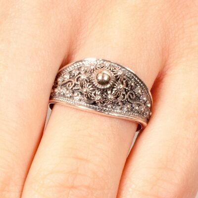 Bague en argent gracieuse avec noeud Zeeland 8mm