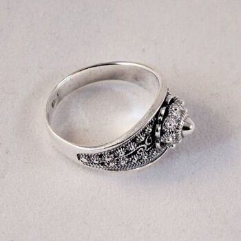 Bague en argent gracieuse avec noeud Zeeland 8mm 8