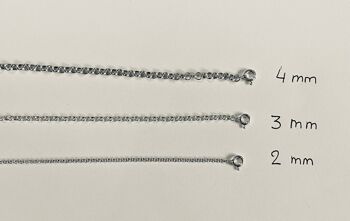 Collier Jasseron Argent épaisseur 4mm - 50 centimètres 2