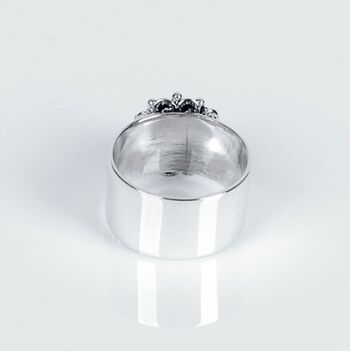 Bague large anneau en argent avec noeud Zeeland 10 mm 4