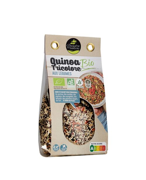 Quinoa tricolore aux légumes BIO (4 portions)