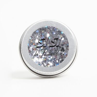 Glitter olografici argento medio