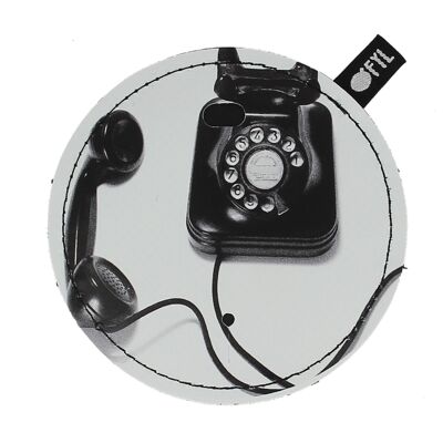 OFYL-Kabelhalter mit TELEFON-RETRO-Aufdruck