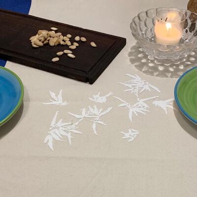 TABLE RUNNER, WHITE BAMBOO table runner