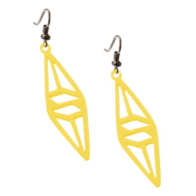 Graphic earrings - lemon
