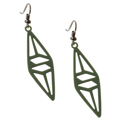 Graphic Earrings - khaki