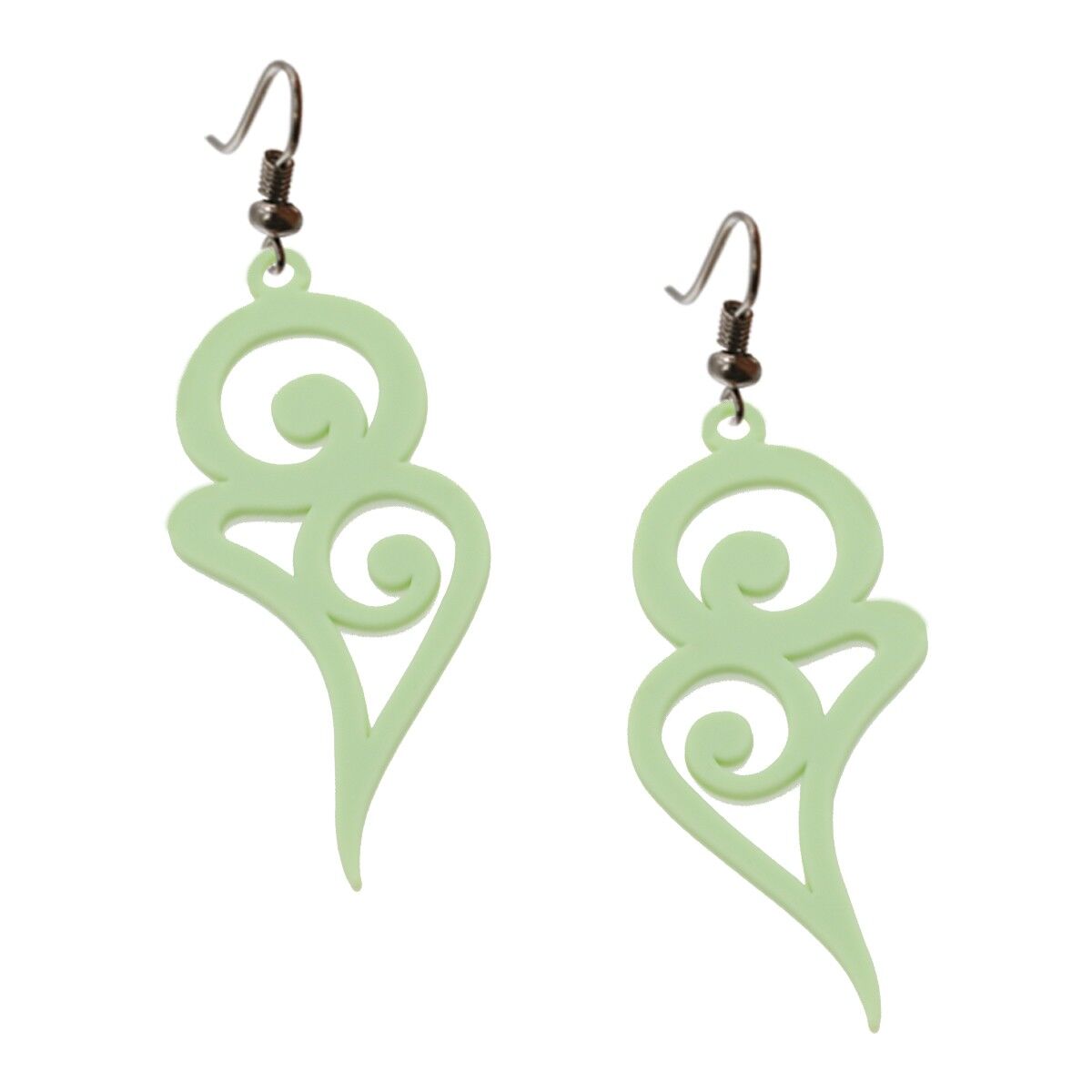 Courbe-Ohrringe - großes Modell, Mandel