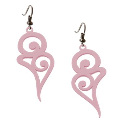 Curve earrings - large model, cotton candy