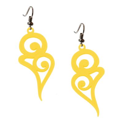 Courbe earrings - large model, lemon