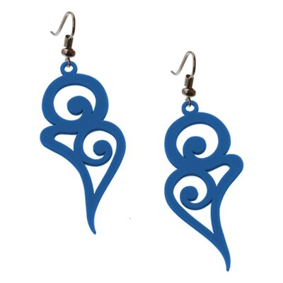 Courbe earrings - large model, blueberry