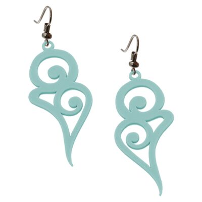 Courbe earrings - large model, icy mint