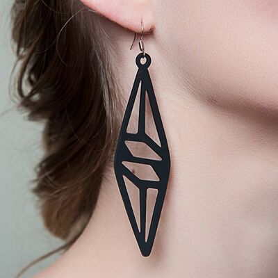 Graphic earrings - black