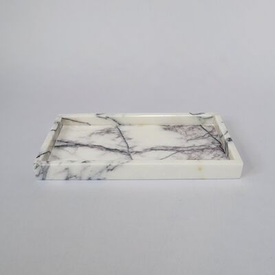 Vassoio in marmo lilla 30x15cm