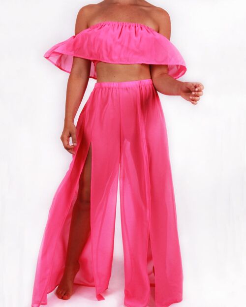 Pink Ruffle Trouser Co-ord