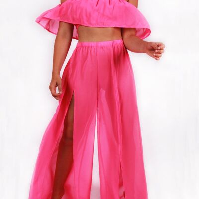 Pink Ruffle Trouser Co-ord