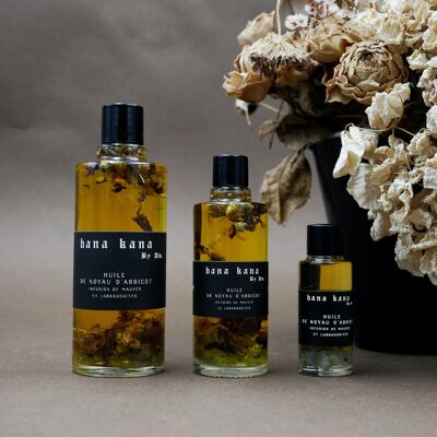 apricot oil infused with mallows and labradorites - face body massage oil - face yoga