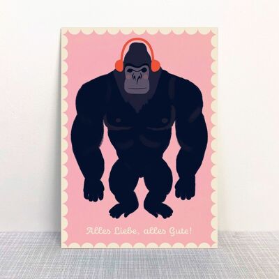 Postkarte Gorilla