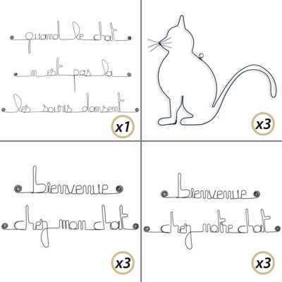 Implementation Pack 10% OFF: CAT - Wall Decoration to tack - Wall Jewelry