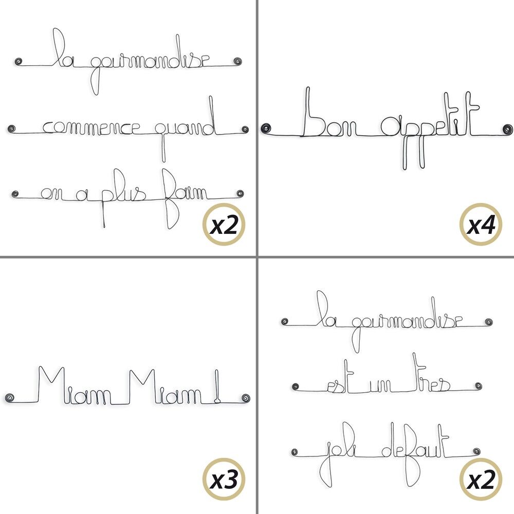 Decoración de pared con alambre - 10% de descuento Pack de implementación: COCINA - para fijar - Joyas de pared