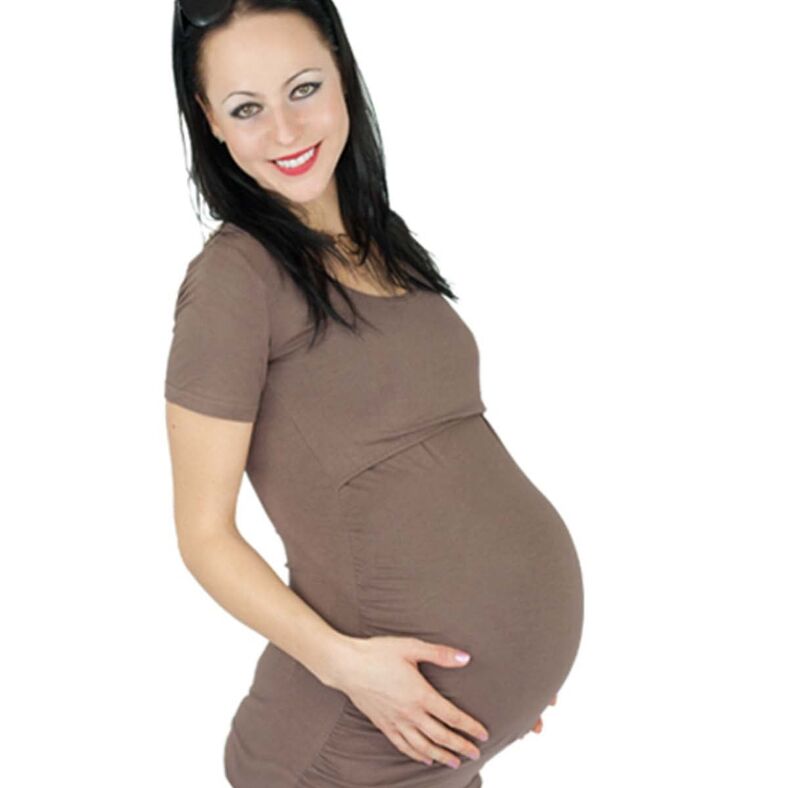 Robe de grossesse et d'allaitement MENTHE - Neuvième Ciel