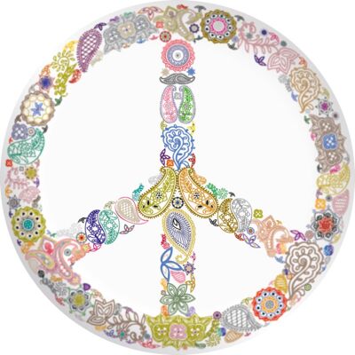 Button Paisley Peace