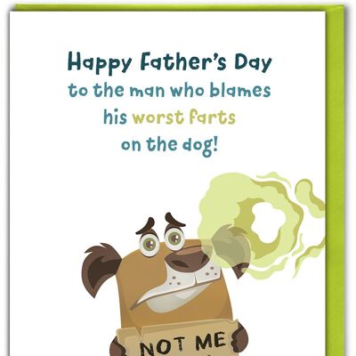 Funny Father's Day Card - Father's Day Worst Farts Dog