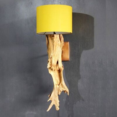 Teak Holz Wand Lampe