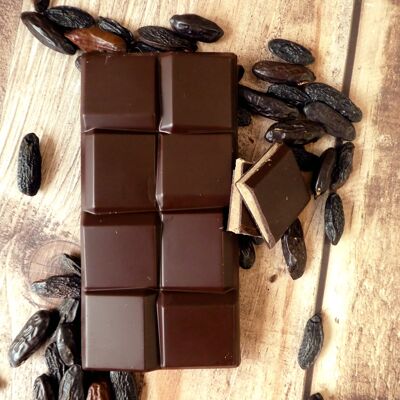 12 bouchées chocolat noir 70% menthe, fabrication Bean to Bar