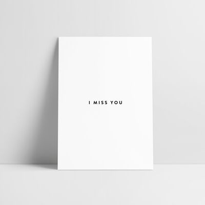 Postkarte: Miss you - new