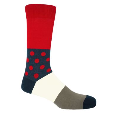 Mayfair Men's Socks - Scarlet