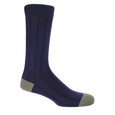 Pin Stripe Herren Socken - Lila