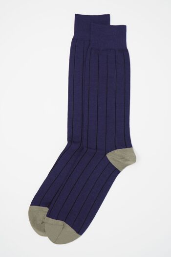 Chaussettes Homme Pin Stripe - Violet 2