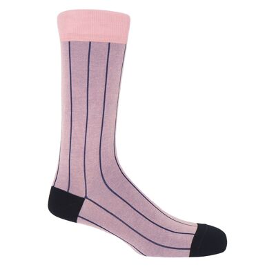 Pin Stripe Men's Socks - Pink