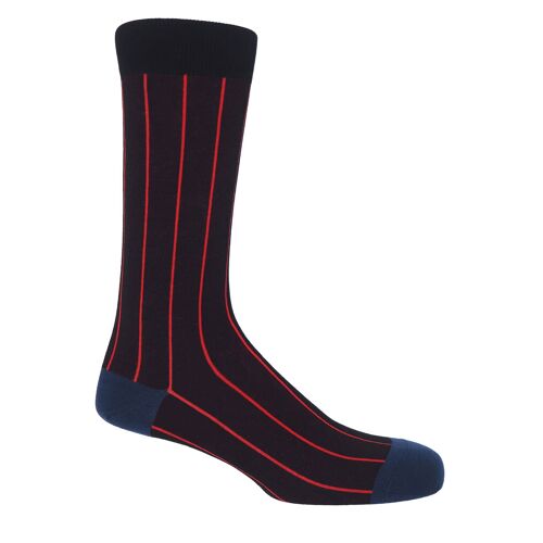 Pin Stripe Men's Socks - Black