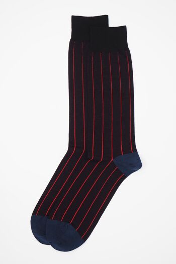 Chaussettes Homme Pin Stripe - Noir 2