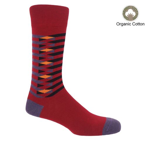 Symmetry Organic Men's Socks - Red
